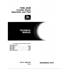 John Deere Crawler Dozer 750B, 850B Operation And Test Manual